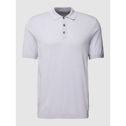 Koszulka polo z prążkowanymi wykończeniami ze sklepu Peek&Cloppenburg  w kategorii T-shirty męskie - zdjęcie 168333050