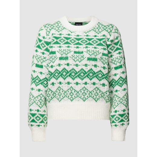 Sweter z dzianiny ze wzorem na całej powierzchni ‘JIANNA’ ze sklepu Peek&Cloppenburg  w kategorii Swetry damskie - zdjęcie 168334102