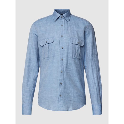 Koszula biznesowa o kroju slim fit z kieszeniami na piersi ze sklepu Peek&Cloppenburg  w kategorii Koszule męskie - zdjęcie 168335511