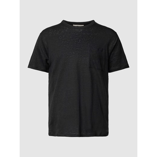 T-shirt z lnu z kieszenią na piersi model ‘ECSTASEA’ ze sklepu Peek&Cloppenburg  w kategorii T-shirty męskie - zdjęcie 168337911