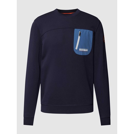 Bluza z nadrukiem z logo model ‘HURON’ ze sklepu Peek&Cloppenburg  w kategorii Bluzy męskie - zdjęcie 168339490