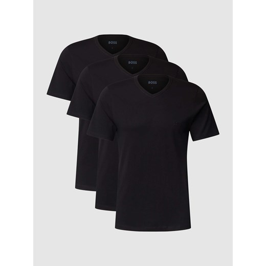 T-shirt z dekoltem w serek w zestawie 3 szt. model ‘Classic’ M okazja Peek&Cloppenburg 