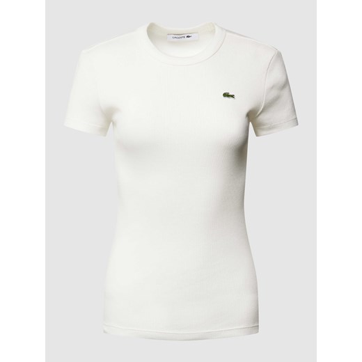 T-shirt z prążkowaną fakturą ze sklepu Peek&Cloppenburg  w kategorii Bluzki damskie - zdjęcie 168339973