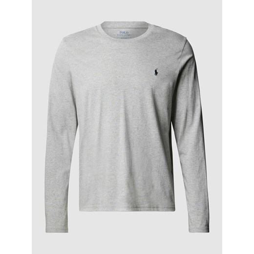 Bluzka z długim rękawem z bawełny z wyhaftowanym logo ze sklepu Peek&Cloppenburg  w kategorii T-shirty męskie - zdjęcie 168340062