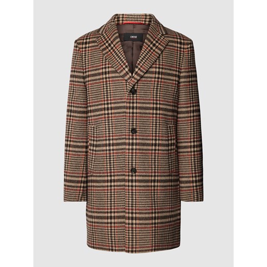Krótki płaszcz ze wzorem w szkocką kratę model ‘Scott’ Cinque 46 okazyjna cena Peek&Cloppenburg 