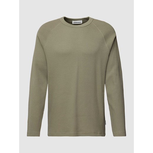 Bluzka z długim rękawem i fakturowanym wzorem ze sklepu Peek&Cloppenburg  w kategorii T-shirty męskie - zdjęcie 168341120