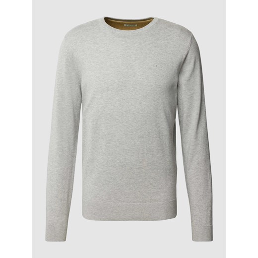 Sweter z dzianiny z wyhaftowanym logo ze sklepu Peek&Cloppenburg  w kategorii Swetry męskie - zdjęcie 168341514