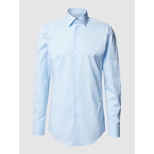 Koszula biznesowa o kroju slim fit z popeliny z bardzo długim rękawem ze sklepu Peek&Cloppenburg  w kategorii Koszule męskie - zdjęcie 168342231