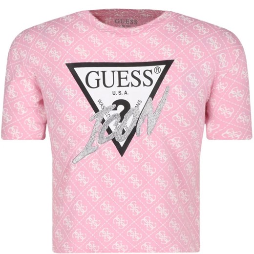 Guess T-shirt | Cropped Fit ze sklepu Gomez Fashion Store w kategorii Bluzki dziewczęce - zdjęcie 168346000