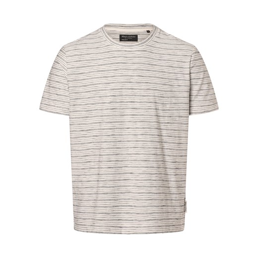 Marc O'Polo Koszulka męska Mężczyźni Bawełna biały w paski ze sklepu vangraaf w kategorii T-shirty męskie - zdjęcie 168347273