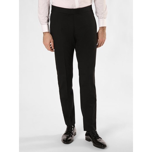 Strellson Spodnie - Matt Mężczyźni Slim Fit czarny jednolity ze sklepu vangraaf w kategorii Spodnie męskie - zdjęcie 168347303