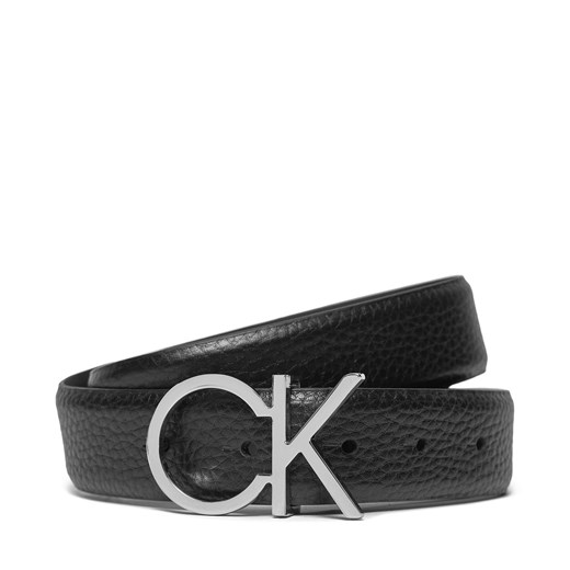 Pasek Damski Calvin Klein Ck Logo Belt 3.0 Pebble K60K611903 Czarny ze sklepu eobuwie.pl w kategorii Paski damskie - zdjęcie 168347592