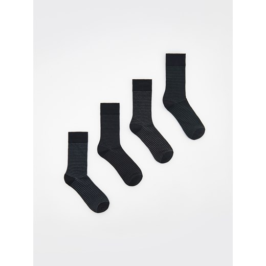 Reserved - Wzorzyste skarpety 4 pack - czarny ze sklepu Reserved w kategorii Skarpetki damskie - zdjęcie 168374992