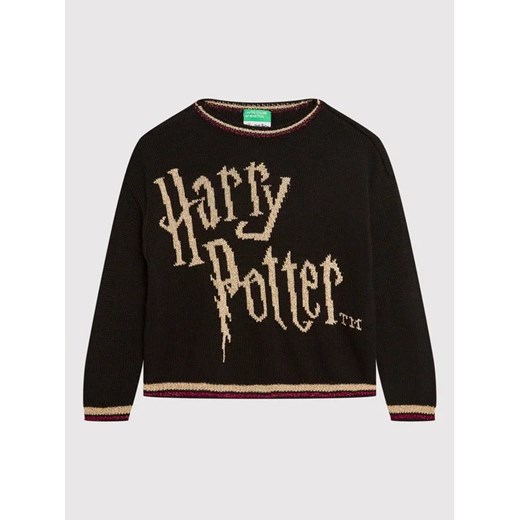 United Colors Of Benetton Sweter HARRY POTTER 1176Q100G Czarny Regular Fit United Colors Of Benetton 120 promocja MODIVO