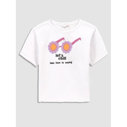 Coccodrillo T-Shirt WC3143203RPK Biały Regular Fit ze sklepu MODIVO w kategorii Bluzki dziewczęce - zdjęcie 168377871
