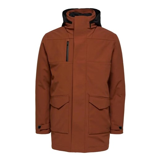 Selected Homme Kurtka przejściowa Cam Teh 16086145 Brązowy Regular Fit Selected Homme XL promocyjna cena MODIVO