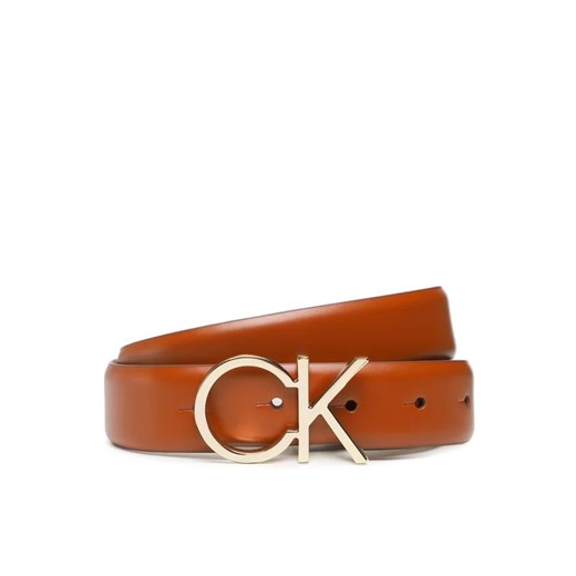 Calvin Klein Pasek Damski Re-Lock Ck Logo Belt 30Mm K60K610157 Brązowy ze sklepu MODIVO w kategorii Paski damskie - zdjęcie 168380020