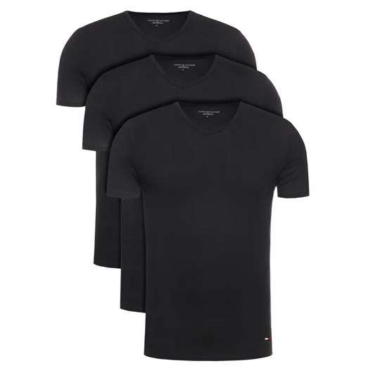 Tommy Hilfiger Komplet 3 t-shirtów 2S87903767 Czarny Regular Fit ze sklepu MODIVO w kategorii T-shirty męskie - zdjęcie 168380494