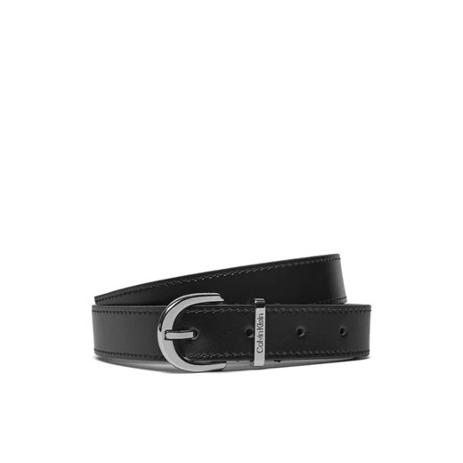 Calvin Klein Pasek Damski Round Buckle Logo Loop Belt 2.5 K60K611924 Czarny ze sklepu MODIVO w kategorii Paski damskie - zdjęcie 168380552