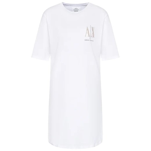 Armani Exchange Sukienka codzienna 8NYADX YJG3Z 9130 Biały Regular Fit Armani Exchange S promocja MODIVO