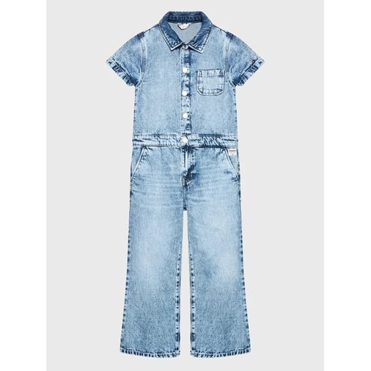 Tommy Hilfiger Kombinezon Soft Denim Overall KG0KG06746 Niebieski Regular Fit ze sklepu MODIVO w kategorii Kombinezony dziewczęce - zdjęcie 168381513