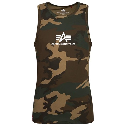 Alpha Industries Tank top Basic Camo 126566C Zielony Regular Fit Alpha Industries XL MODIVO