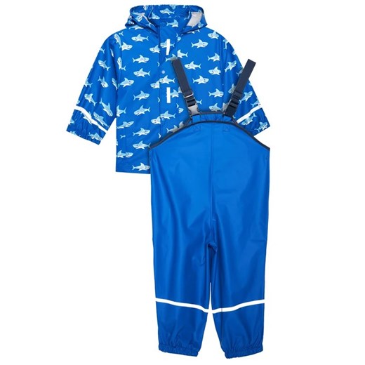 Playshoes Komplet przeciwdeszczowy 408690 M Niebieski Regular Fit ze sklepu MODIVO w kategorii Odzież dziecięca - zdjęcie 168383264