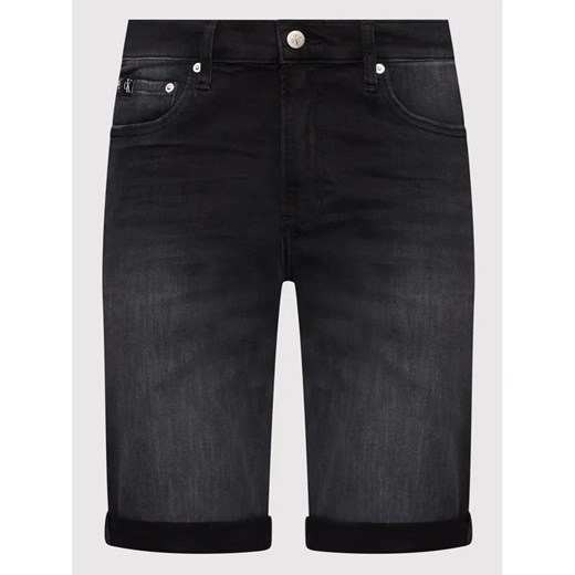 Calvin Klein Jeans Szorty jeansowe J30J320525 Czarny Slim Fit 29 MODIVO