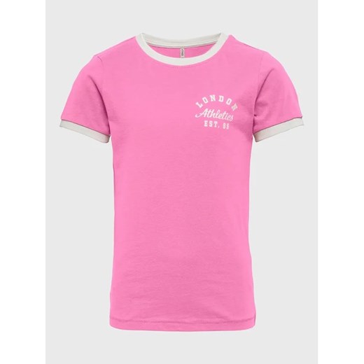 Kids ONLY T-Shirt Karen 15271471 Różowy Slim Fit ze sklepu MODIVO w kategorii Bluzki dziewczęce - zdjęcie 168384324