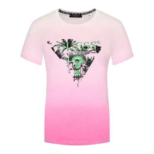 Guess T-Shirt W1RI9D I3Z00 Różowy Regular Fit Guess S MODIVO okazyjna cena