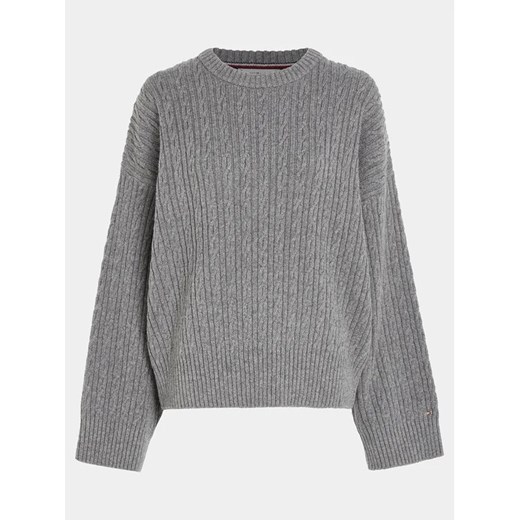 Tommy Hilfiger Sweter WW0WW39003 Szary Oversize Tommy Hilfiger S MODIVO