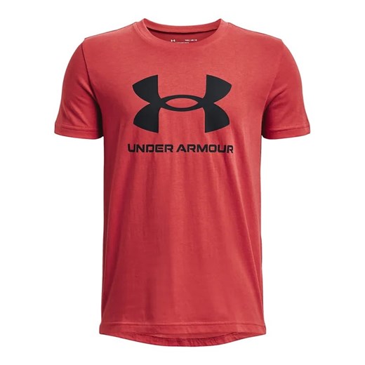 Under Armour T-Shirt UA SPORTSTYLE LOGO SS 1363282 Czerwony Regular Fit ze sklepu MODIVO w kategorii T-shirty chłopięce - zdjęcie 168387651