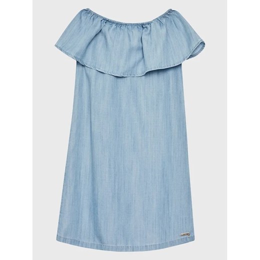 Guess Sukienka codzienna J3GK15 D3X30 Niebieski Regular Fit ze sklepu MODIVO w kategorii Sukienki dziewczęce - zdjęcie 168387734