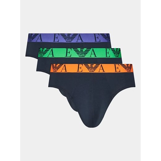 Emporio Armani Underwear Komplet 3 par slipów 111734 4R715 70435 Granatowy ze sklepu MODIVO w kategorii Majtki męskie - zdjęcie 168389060