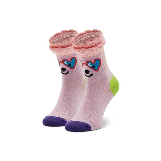 Happy Socks Skarpety Wysokie Dziecięce KPDL01-3300 Różowy ze sklepu MODIVO w kategorii Skarpetki dziecięce - zdjęcie 168390872