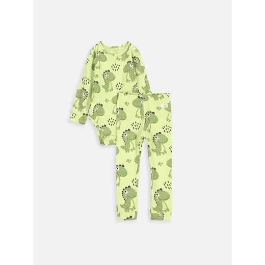 Coccodrillo Komplet body i spodnie ZC3417101SUB Zielony Regular Fit ze sklepu MODIVO w kategorii Komplety niemowlęce - zdjęcie 168391272