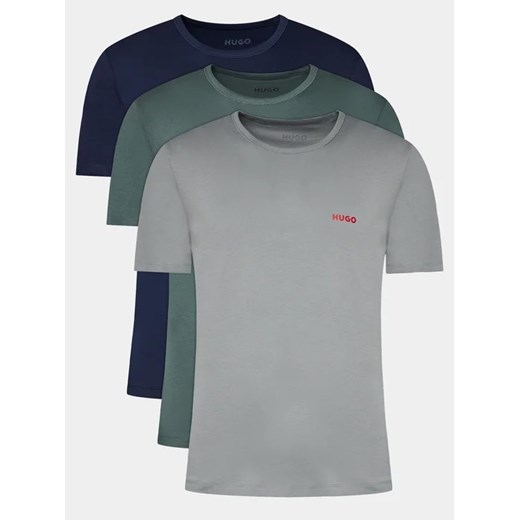 Hugo Komplet 3 t-shirtów T-Shirt Rn Triplet P 50480088 Zielony Regular Fit L MODIVO