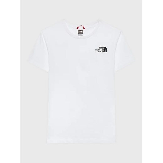 The North Face T-Shirt Simple Dome NF0A82EA Biały Regular Fit ze sklepu MODIVO w kategorii T-shirty chłopięce - zdjęcie 168393042