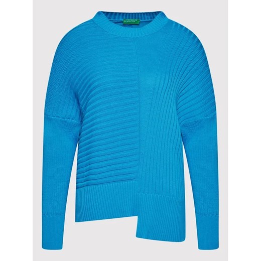 United Colors Of Benetton Sweter 1398D100D Niebieski Relaxed Fit United Colors Of Benetton M okazja MODIVO