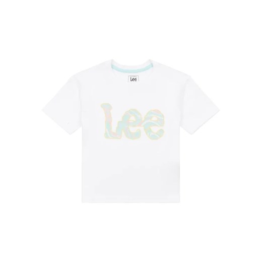 Lee T-Shirt Marble Print LEG5082 Biały Regular Fit Lee 10_11Y MODIVO