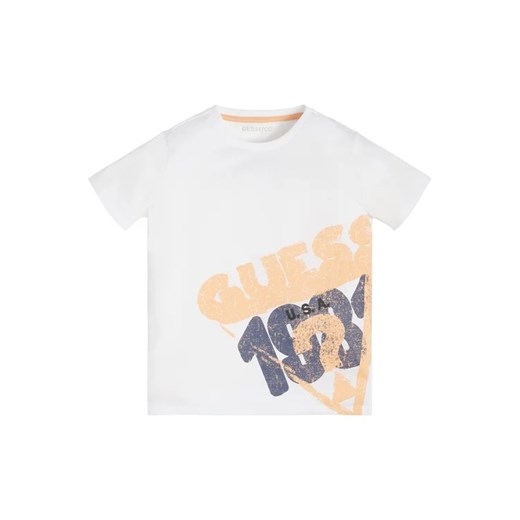 Guess T-Shirt L3GI20 K8HM3 Biały Regular Fit ze sklepu MODIVO w kategorii T-shirty chłopięce - zdjęcie 168393852