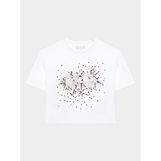 Guess T-Shirt J3YI21 K6YW1 Biały Boxy Fit Guess 8Y wyprzedaż MODIVO
