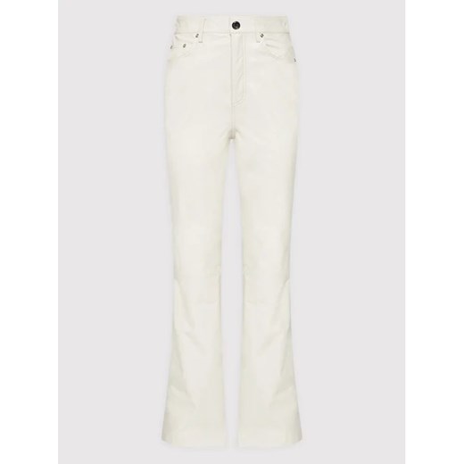 Remain Spodnie skórzane Lynn Leather RM982 Beżowy Fitted Fit Remain 36 MODIVO