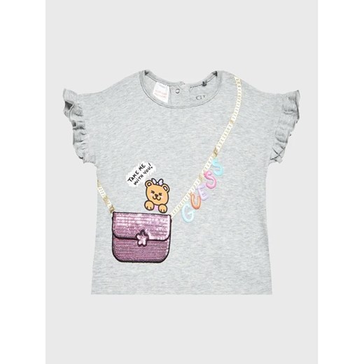 Guess T-Shirt K3RI09 K9ND0 Szary Regular Fit ze sklepu MODIVO w kategorii Koszulki niemowlęce - zdjęcie 168395020