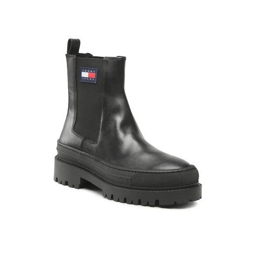 Tommy Jeans Sztyblety Foxing Detail Chelsea Boot EM0EM01062 Czarny Tommy Jeans 41 promocja MODIVO