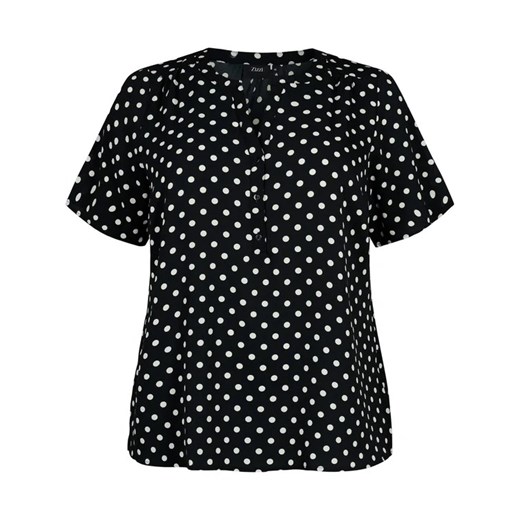 Zizzi Bluzka CA02310O Czarny Regular Fit Zizzi XL promocyjna cena MODIVO