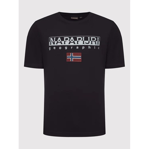 Napapijri T-Shirt Ayas NP0A4GDQ Czarny Regular Fit Napapijri XL MODIVO
