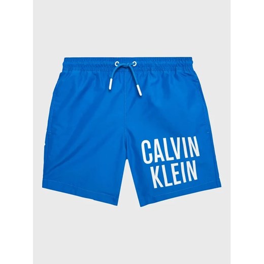 Calvin Klein Swimwear Szorty kąpielowe Medium KV0KV00021 Niebieski Regular Fit ze sklepu MODIVO w kategorii Kąpielówki chłopięce - zdjęcie 168396192