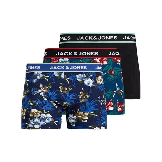 Jack&Jones Komplet 3 par bokserek Flower 12171253 Kolorowy ze sklepu MODIVO w kategorii Majtki męskie - zdjęcie 168396432