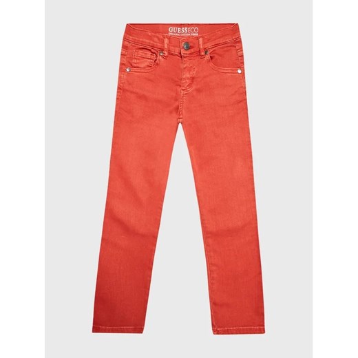 Guess Jeansy L0YB08 WE620 Czerwony Skinny Fit ze sklepu MODIVO w kategorii Spodnie chłopięce - zdjęcie 168397060